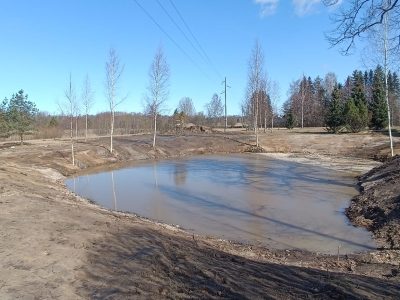 Dīķa padziļināšana un paplašināšana.